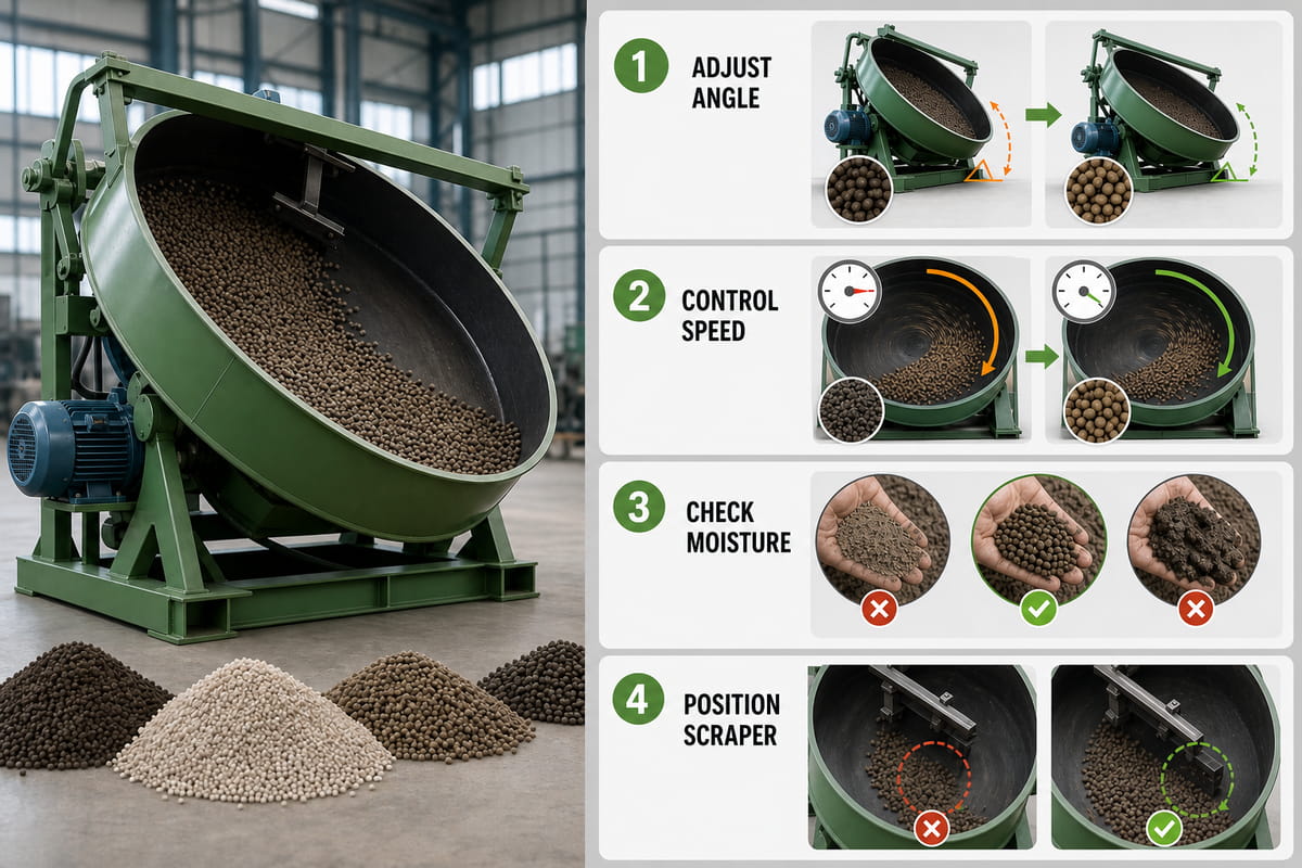 How to Control Fertilizer Pellet Size of Pan Granulator